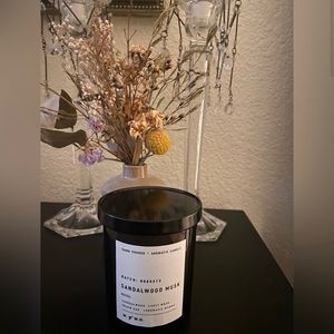 Makers of wax goods. Sandalwood musk candle.
